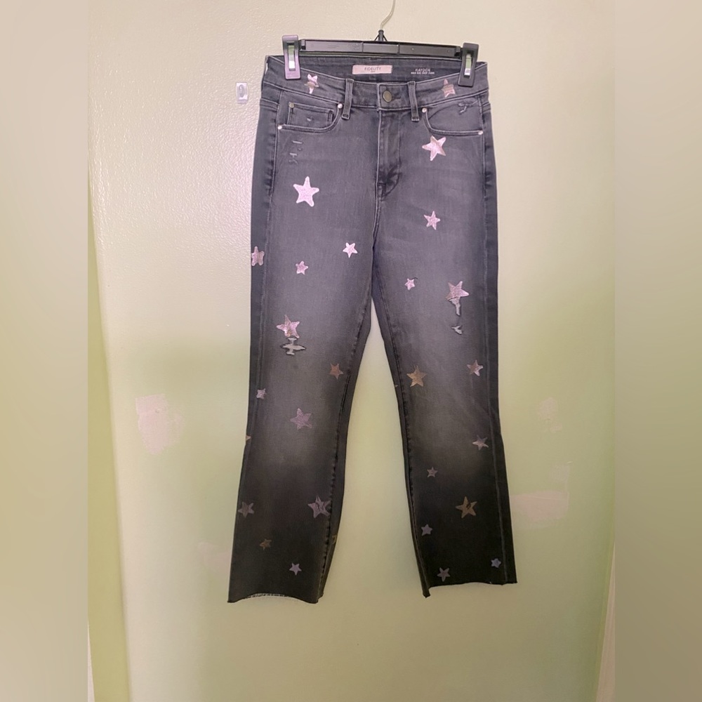 Fidelity, denim Hayden, high-rise, Crop Flare 26